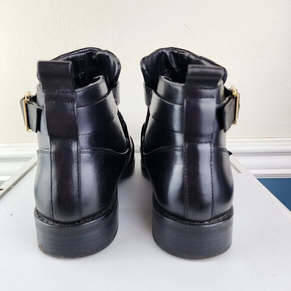 Zara Woman Chelsea Black Ankle Quilted Booties Size 38 - Picture 4 of 10